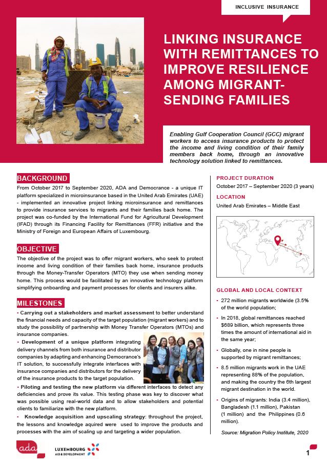 Factsheet 'Inclusive insurance'